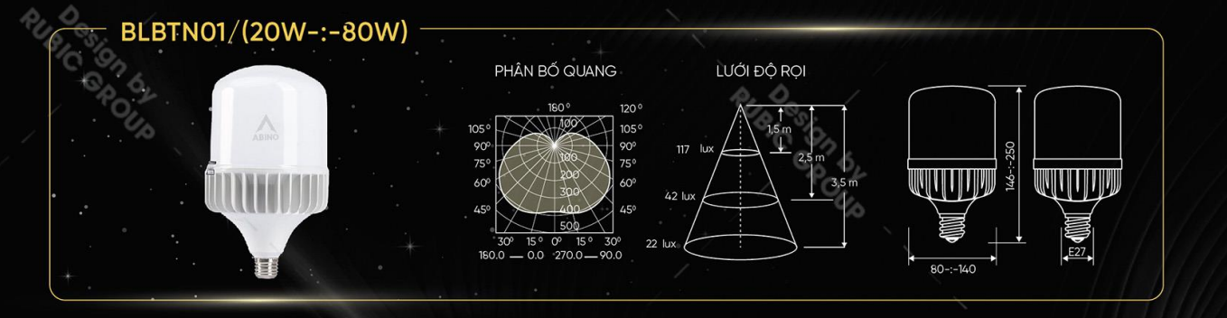 Bóng đèn LED BULB trụ nhôm Đức