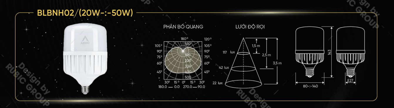 Bóng đèn LED BULB trụ nhôm nhựa