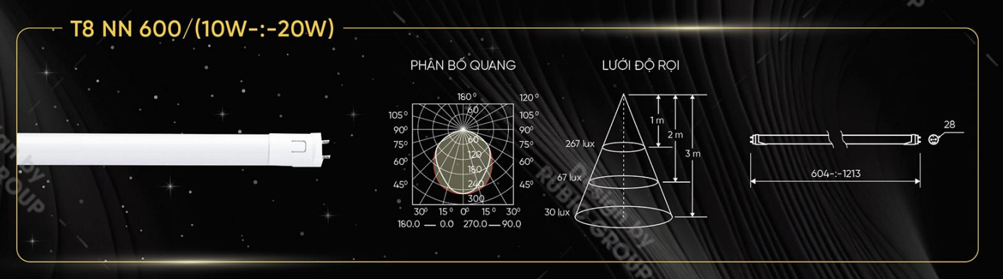 Bóng đèn LED TUBE nhôm nhựa