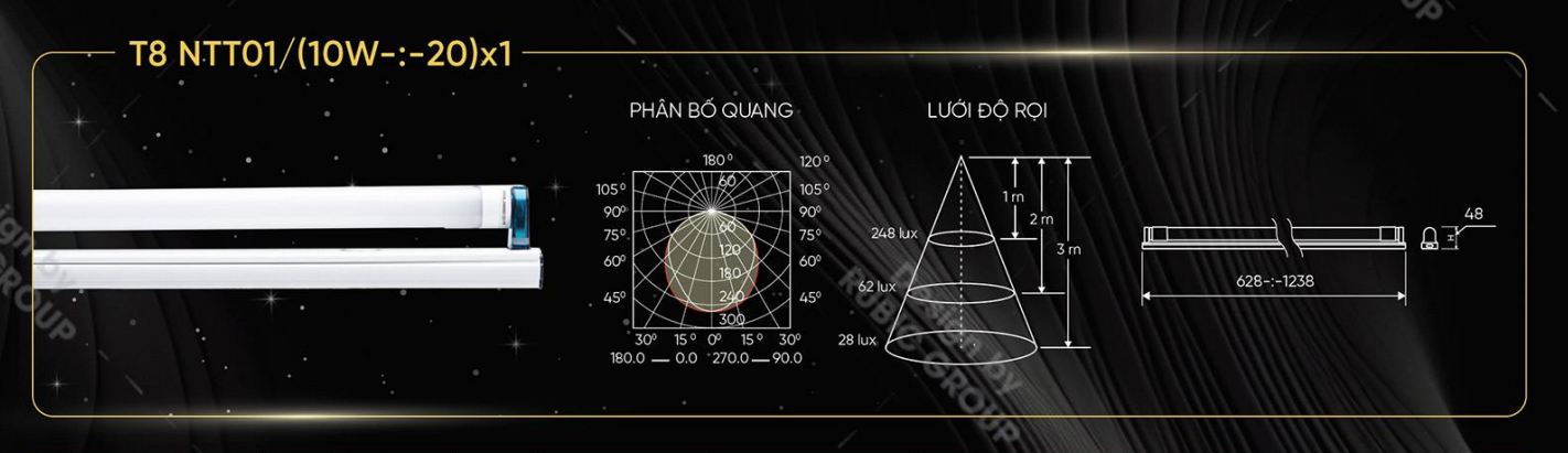 Bóng đèn LED TUBE thủy tinh bọc nhựa