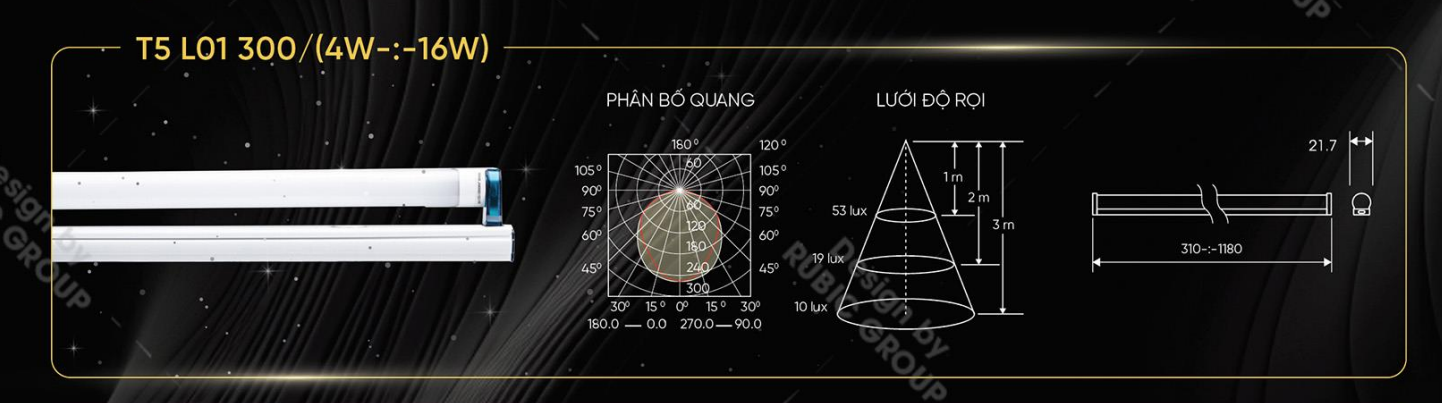 Bóng đèn LED TUBE T5 liền thân