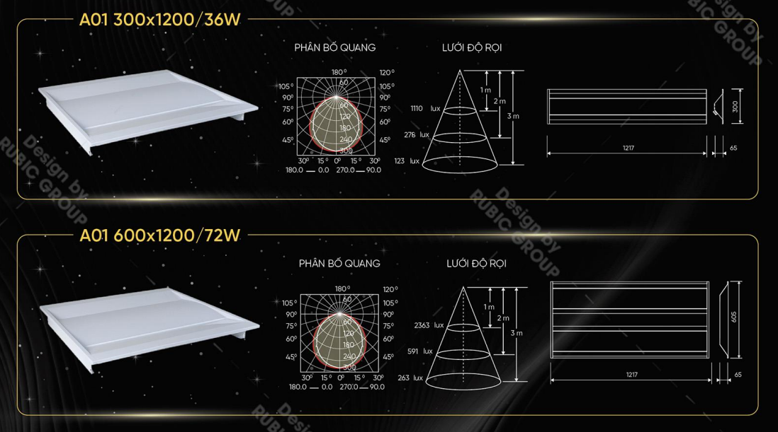 Bộ đèn LED A01 dài