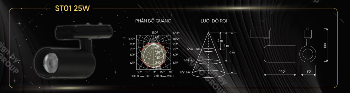 Đèn LED TRACKLIGHT soi tranh ST01