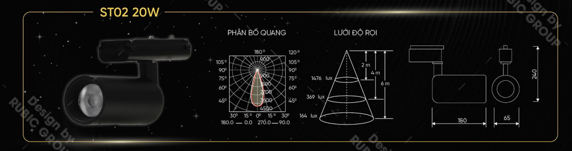 Đèn LED TRACKLIGHT soi tranh ST02