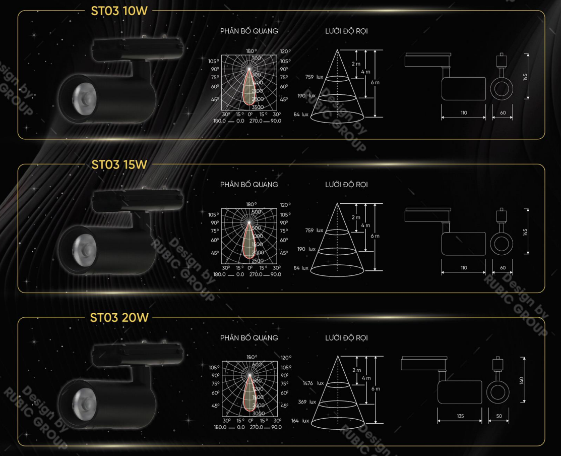 Đèn LED TRACKLIGHT soi tranh ST03