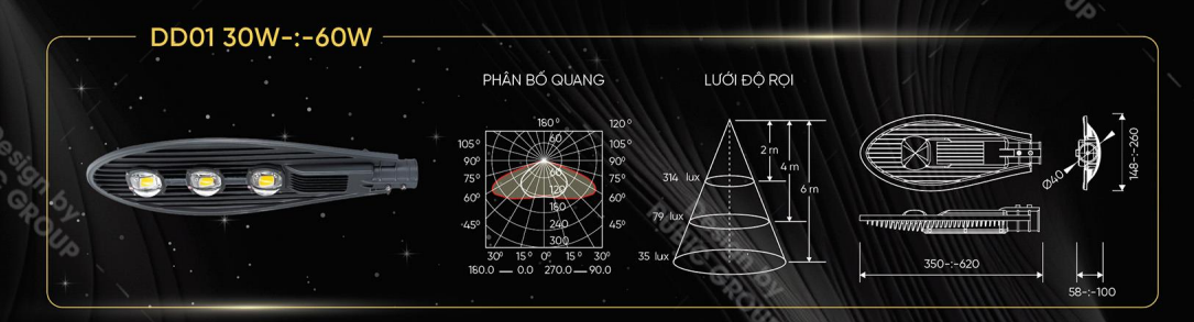 Đèn LED chiếu sáng đường DD01