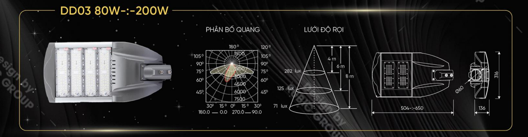 Đèn LED chiếu sáng đường DD03