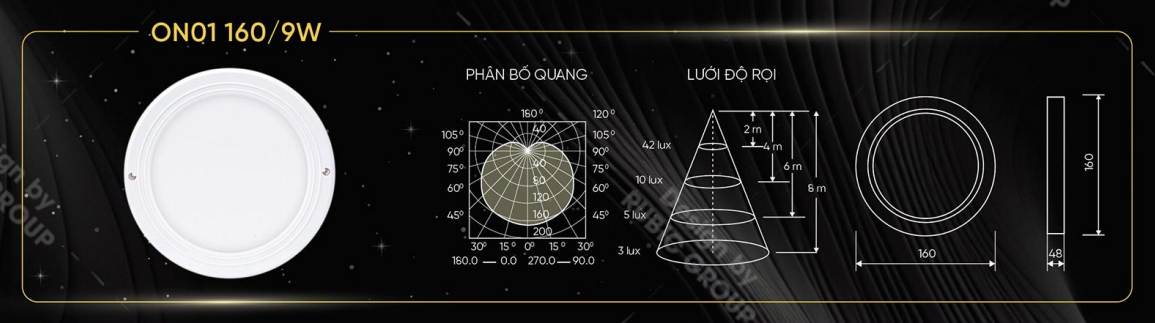 Đèn LED ốp trần ON01