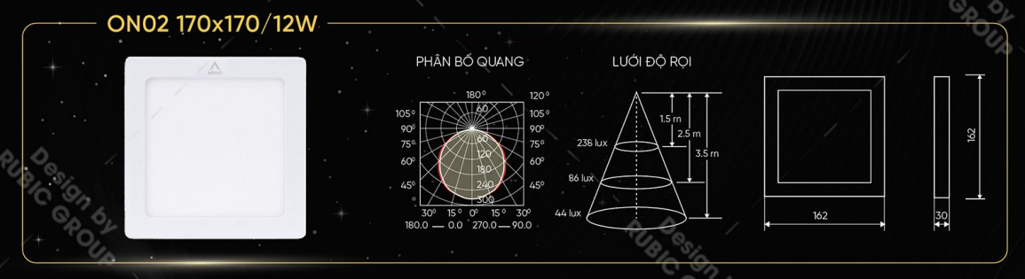 Đèn LED ốp trần ON02